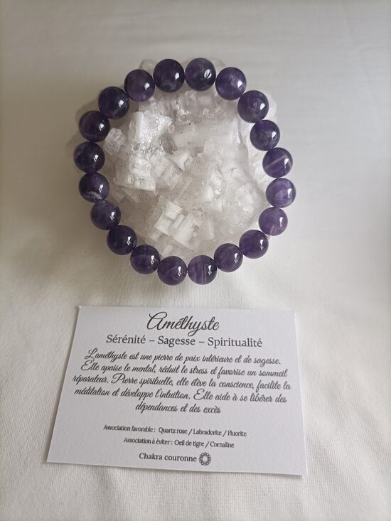 Bracelets Améthyste - 10 mm
